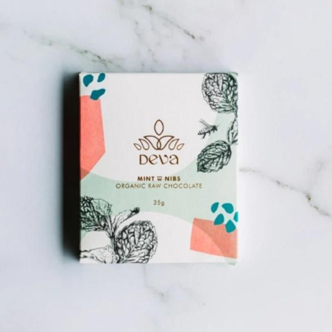 Deva Cacao Mint with nibs 35g